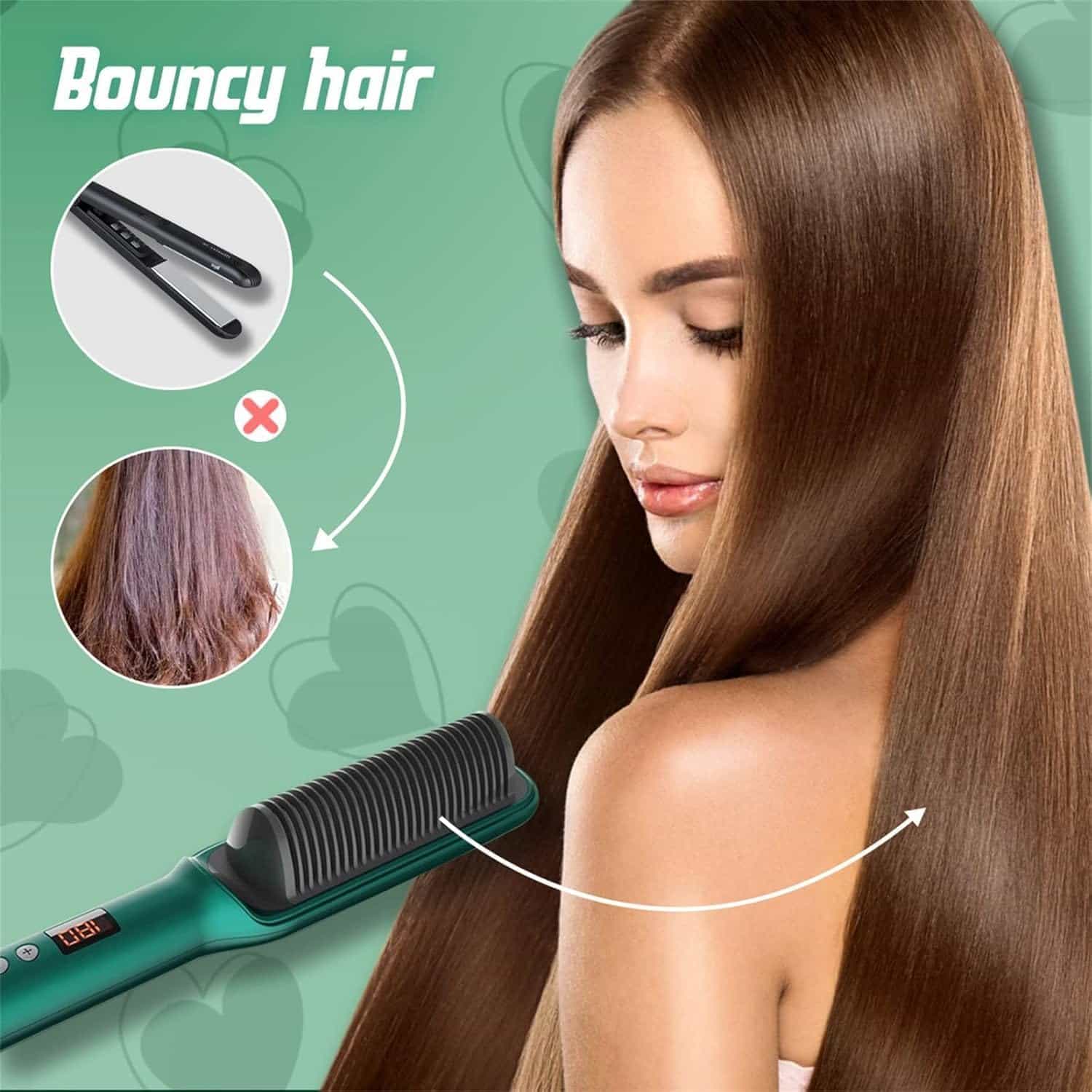 Hair Straightener + Curler Comb