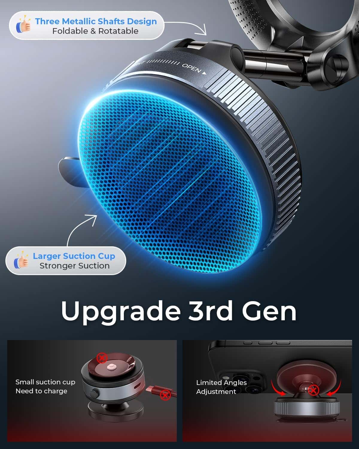 Vacuum Magnetic Phone Holder