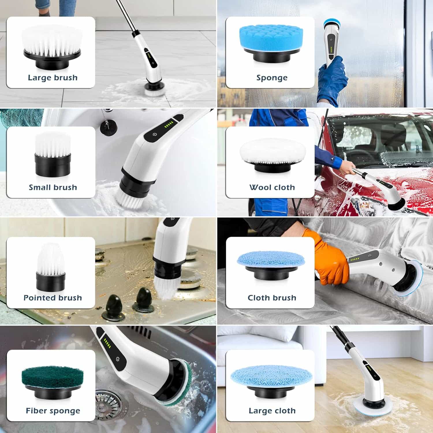 8 in 1 multifunctional cleaning brush