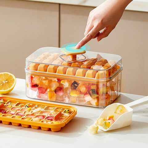 Ice Cube Tray with Lid and Bin