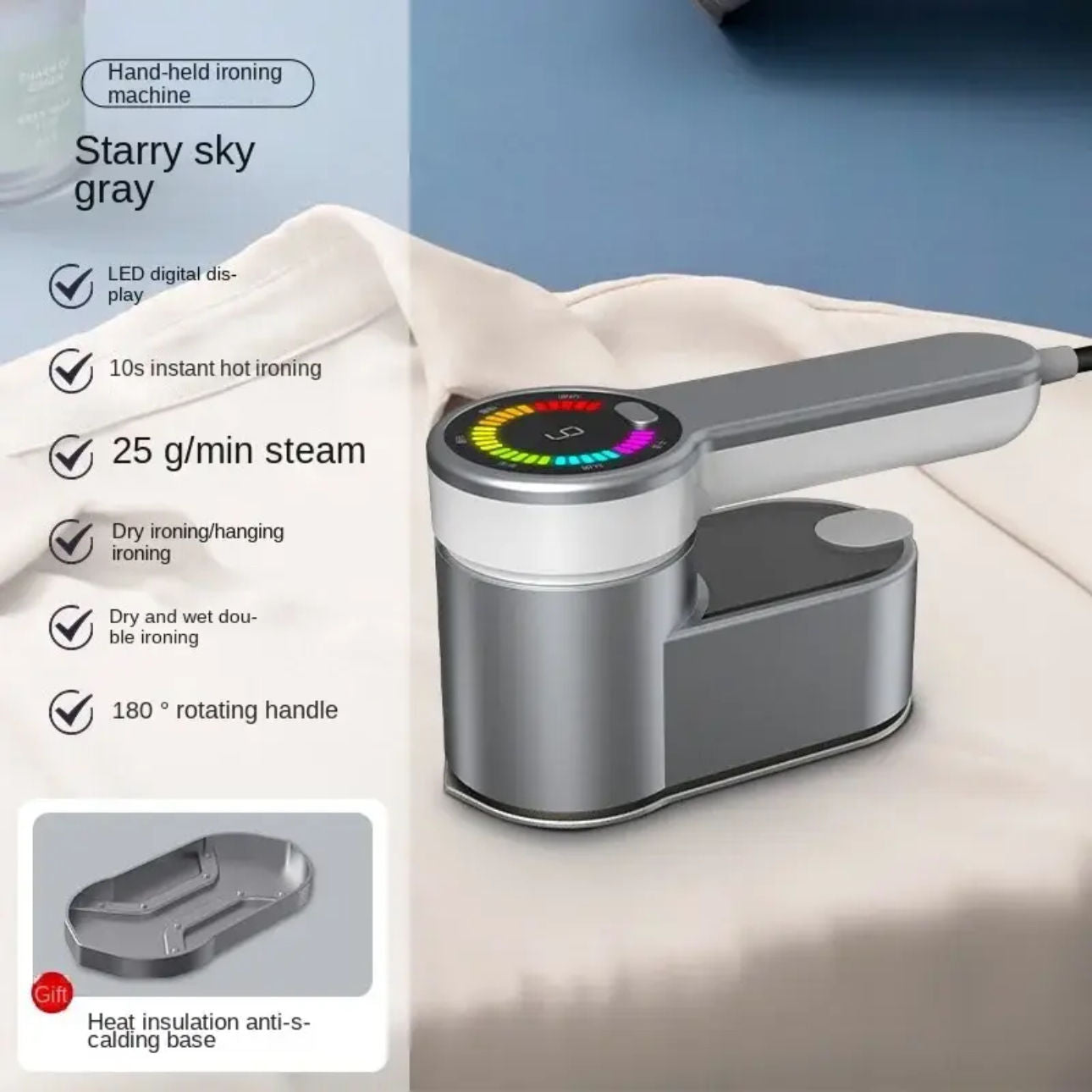 Mini Travel Iron with Steam Function