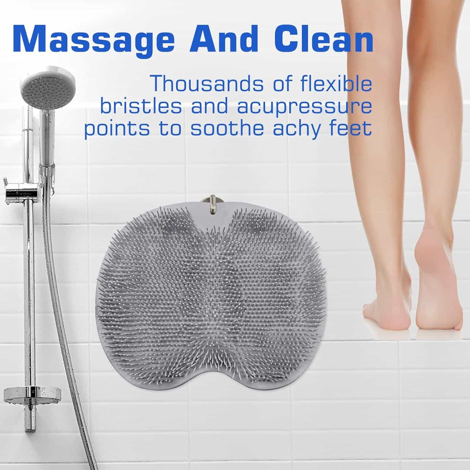 Silicone Shower foot & back scrubber