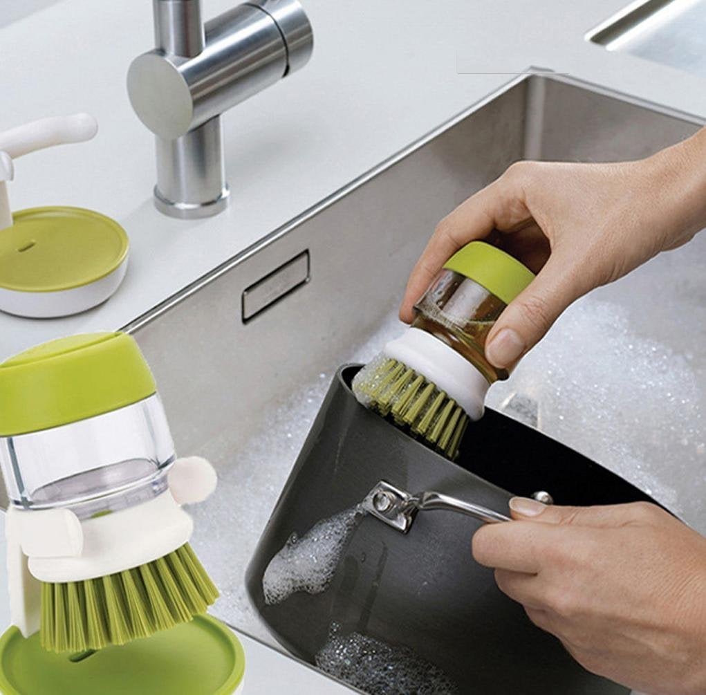 Dish Brush with Soap Dispenser - Makfoul