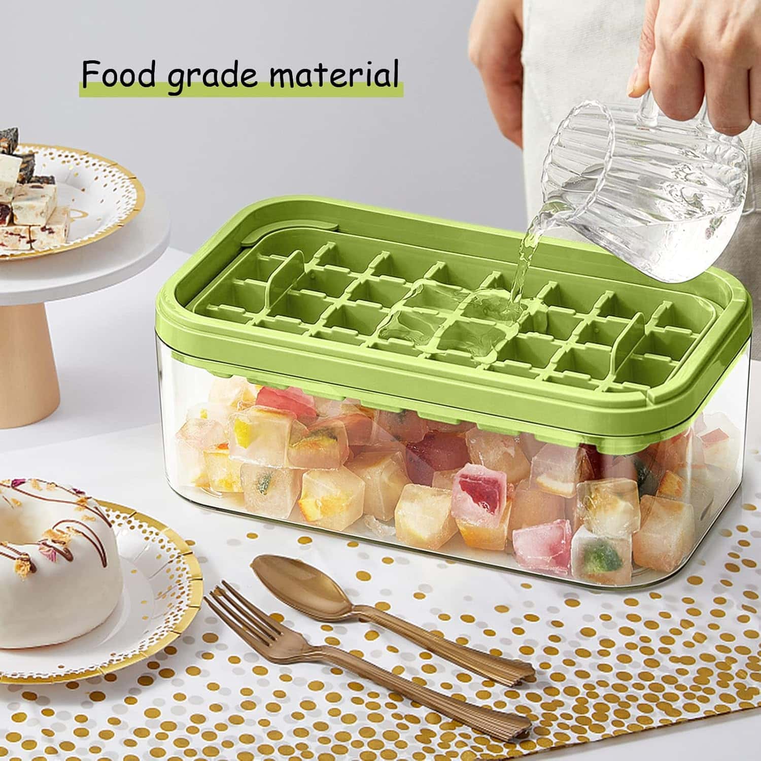 Ice Cube Tray with Lid and Bin - Makfoul