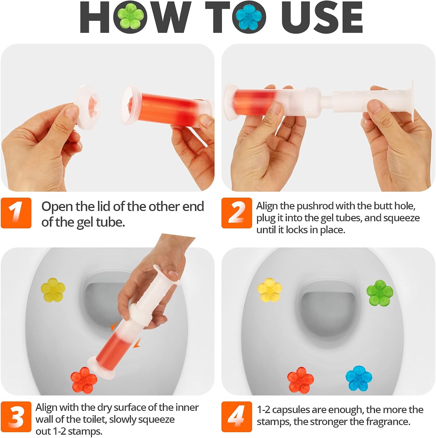 Toilet Gel Stamp ( 16 flowers ) - Makfoul