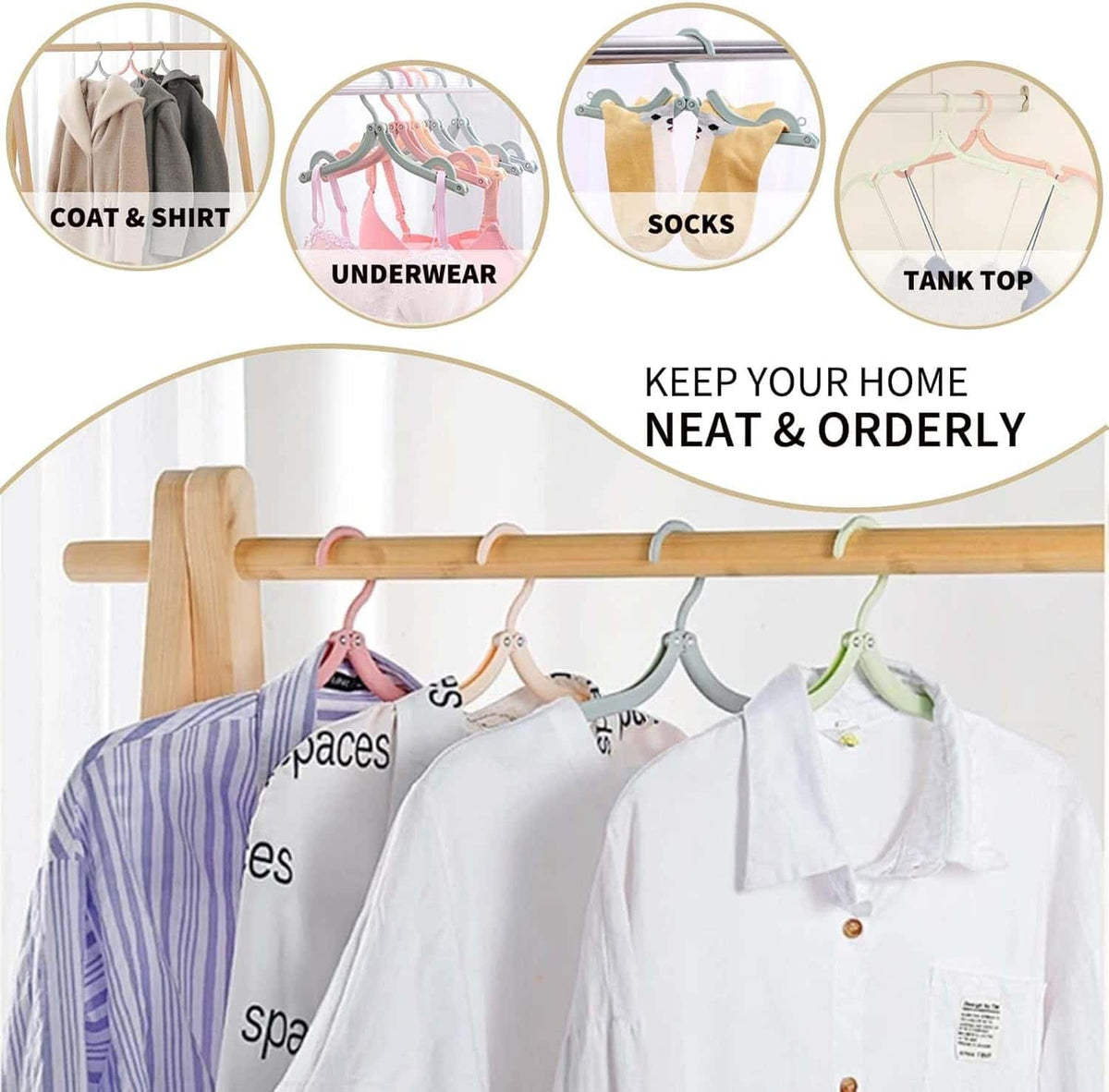 ( 20 pcs ) Foldable Hangers - Makfoul