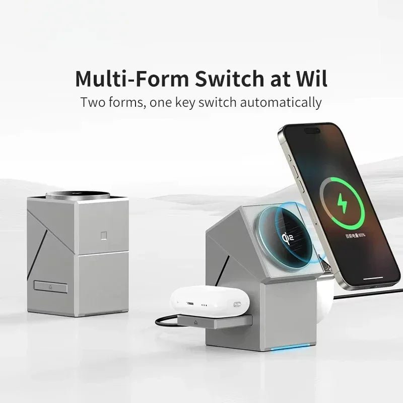 3 - in - 1 Rotatable Wireless Charger - Makfoul