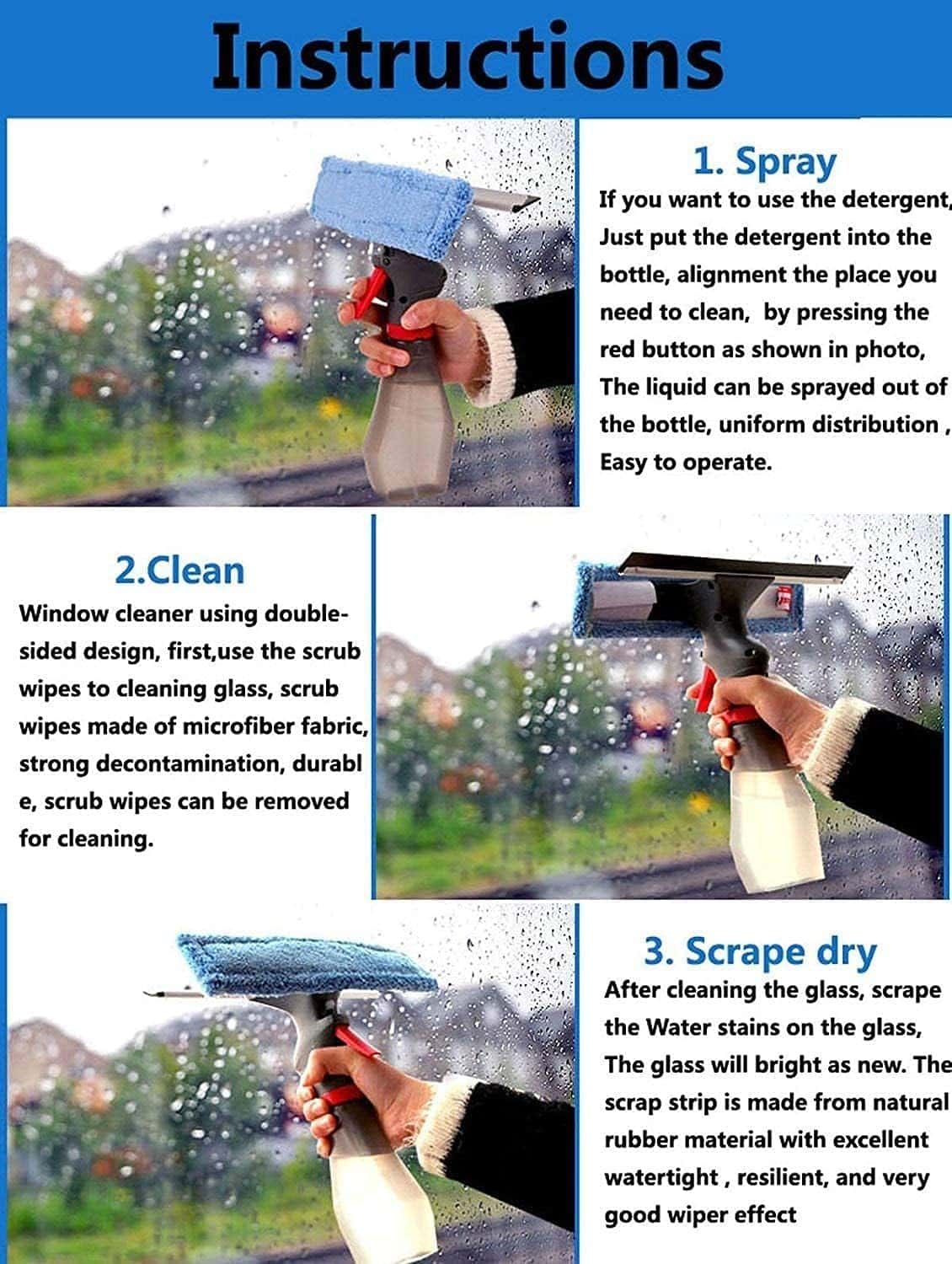 3 in 1 Window Cleaner - Makfoul