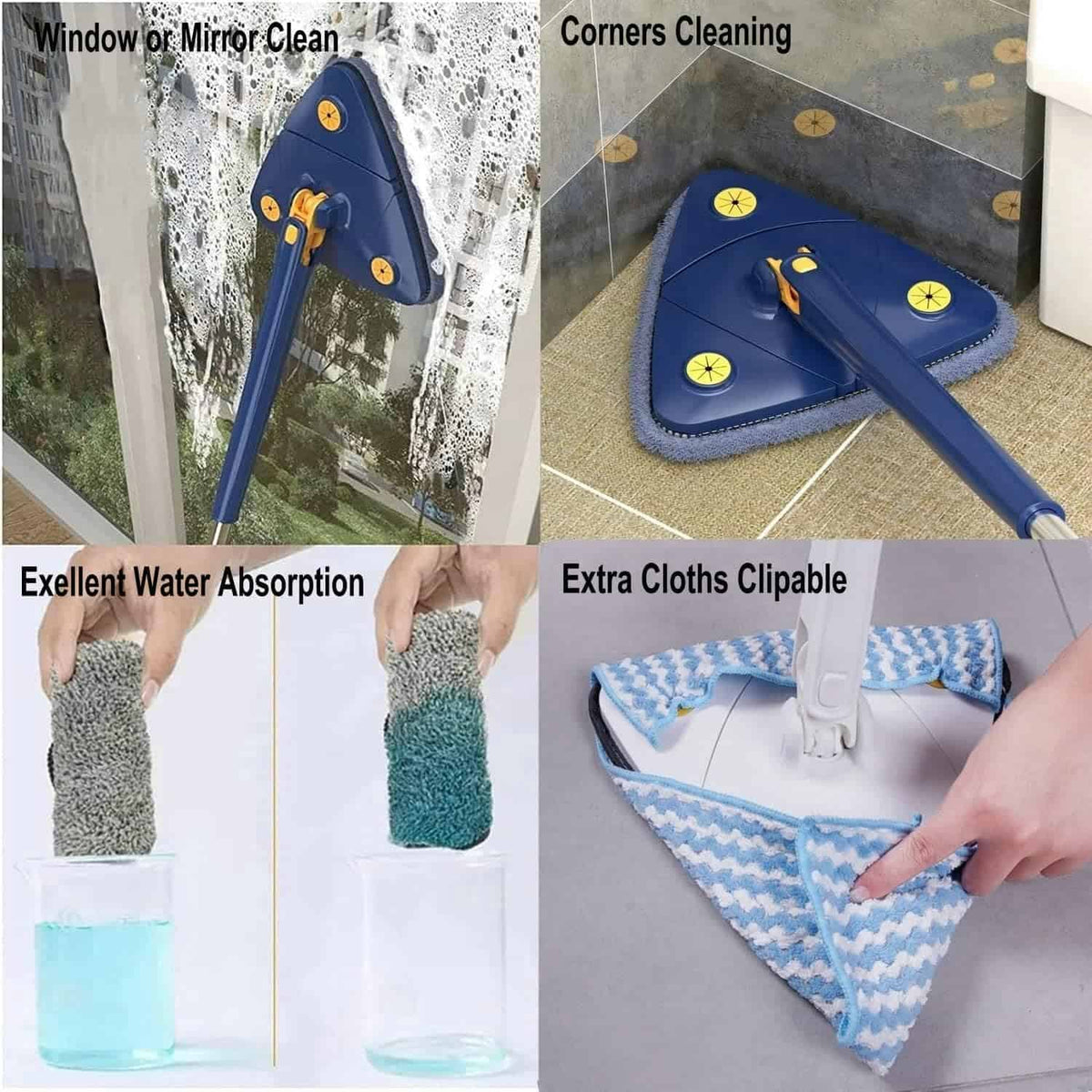 360° Rotatable Adjustable Cleaning Mop - Makfoul