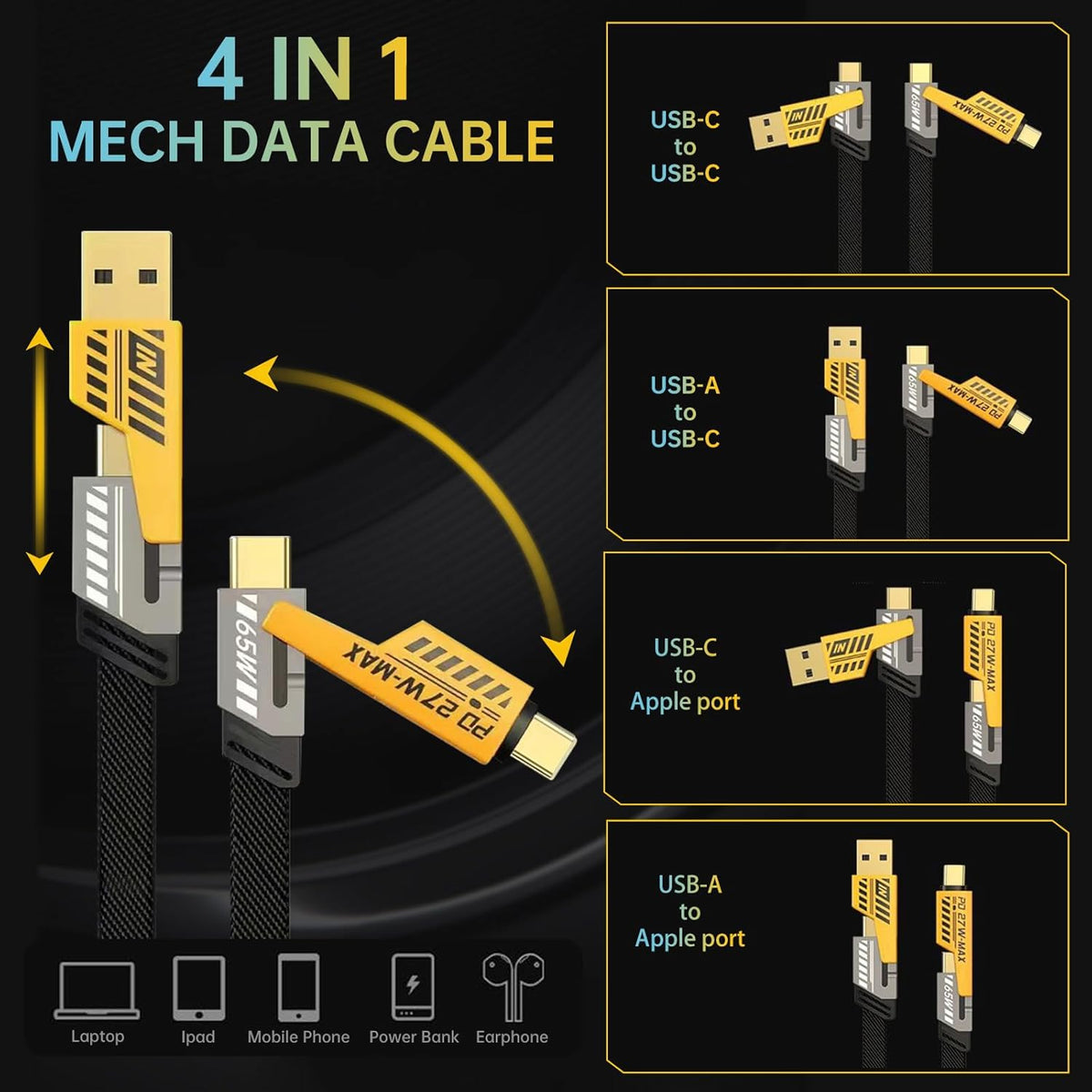 4 in 1 Fast Charger + ADAPTER - Makfoul