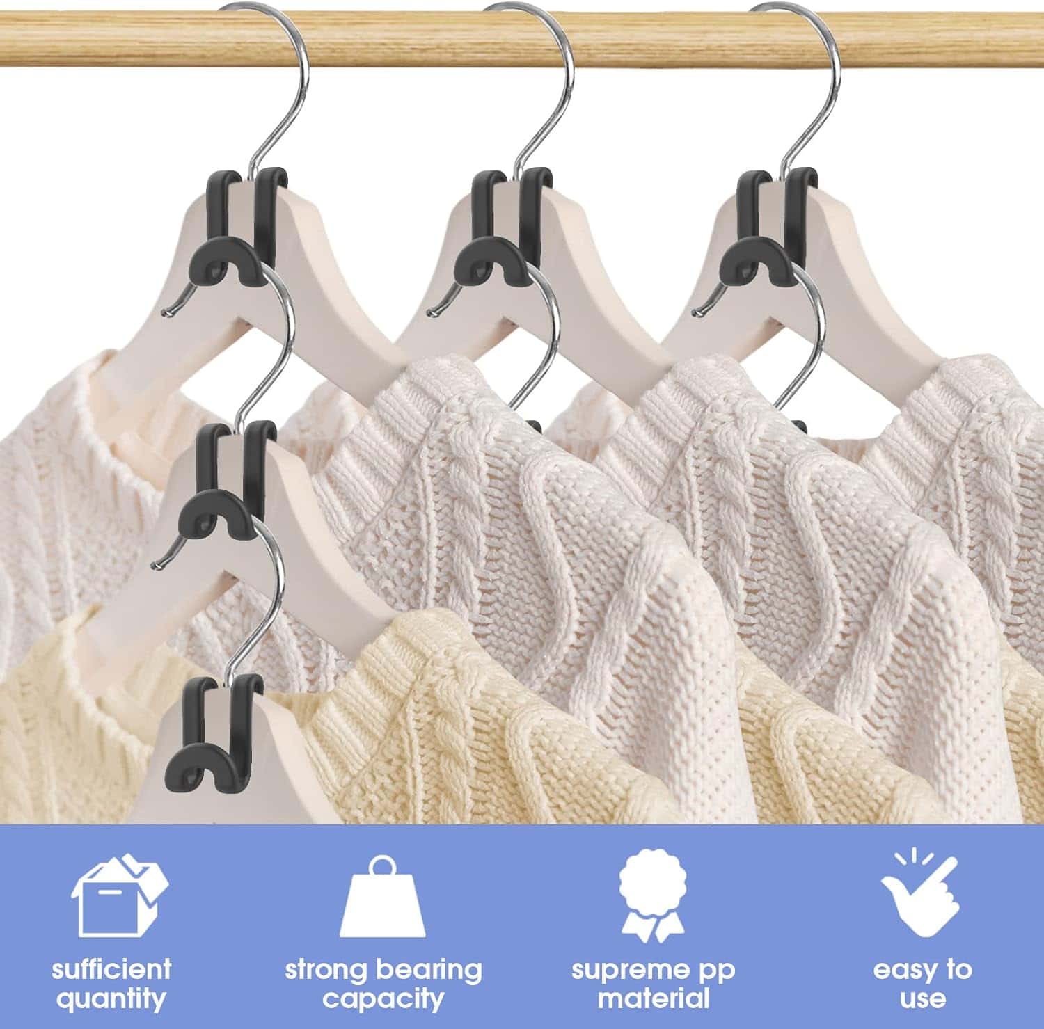 ( 40 PCS ) Clothes Hanger Connector Hooks - Makfoul