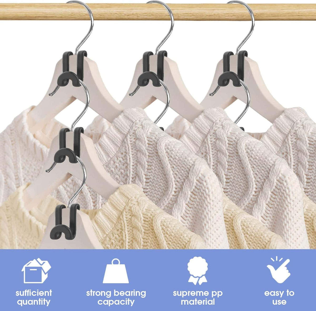 ( 40 PCS ) Clothes Hanger Connector Hooks - Makfoul