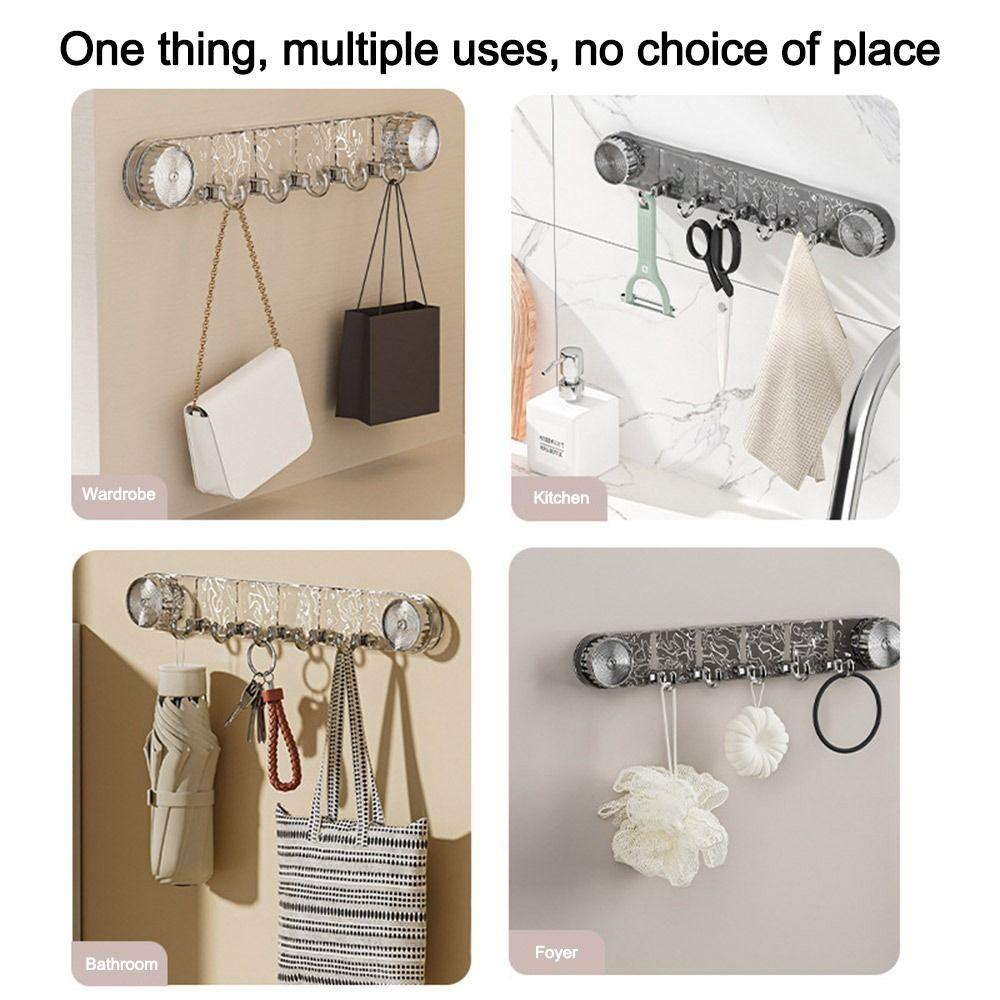 Suction Cup Folding Hook Rack