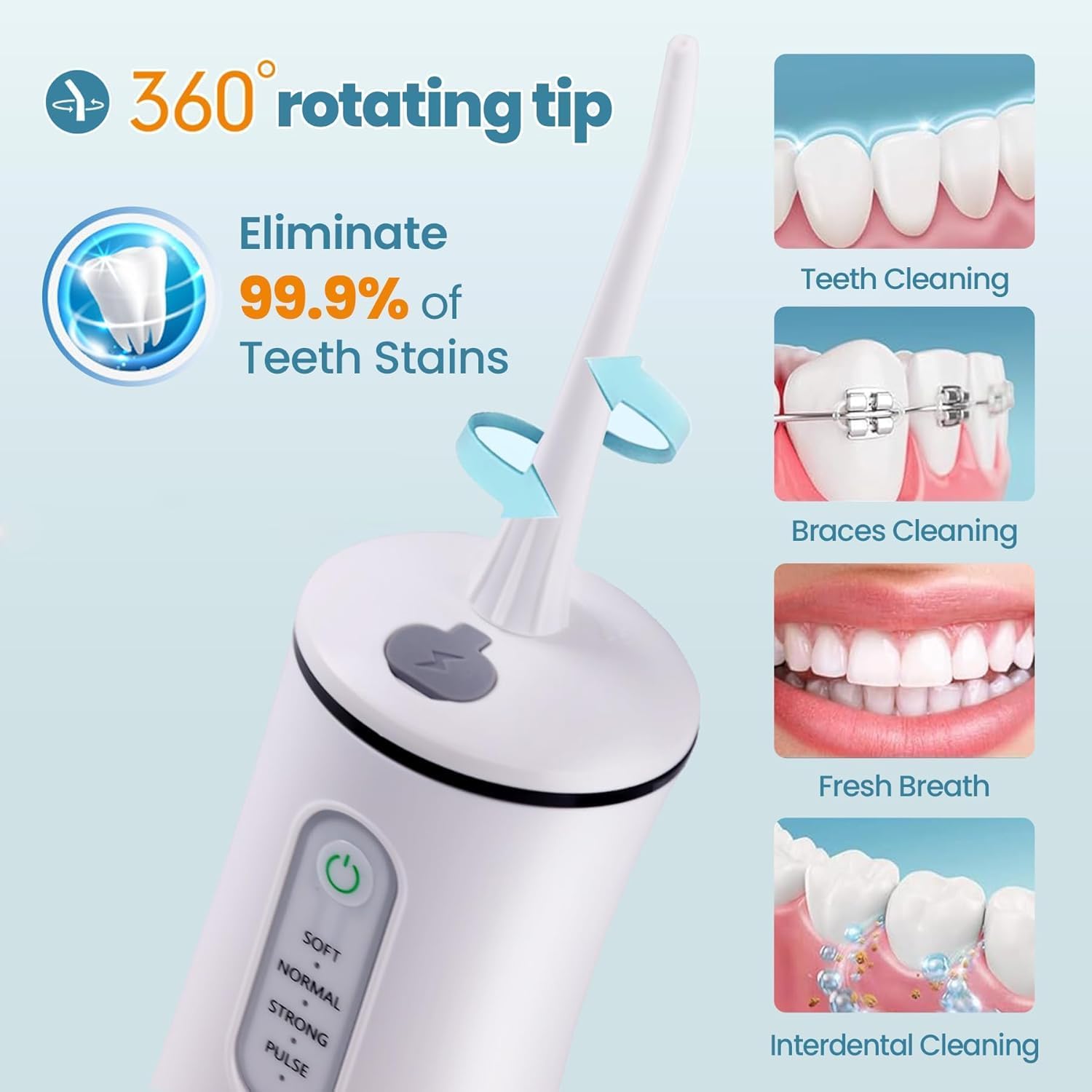 Water dental flosser