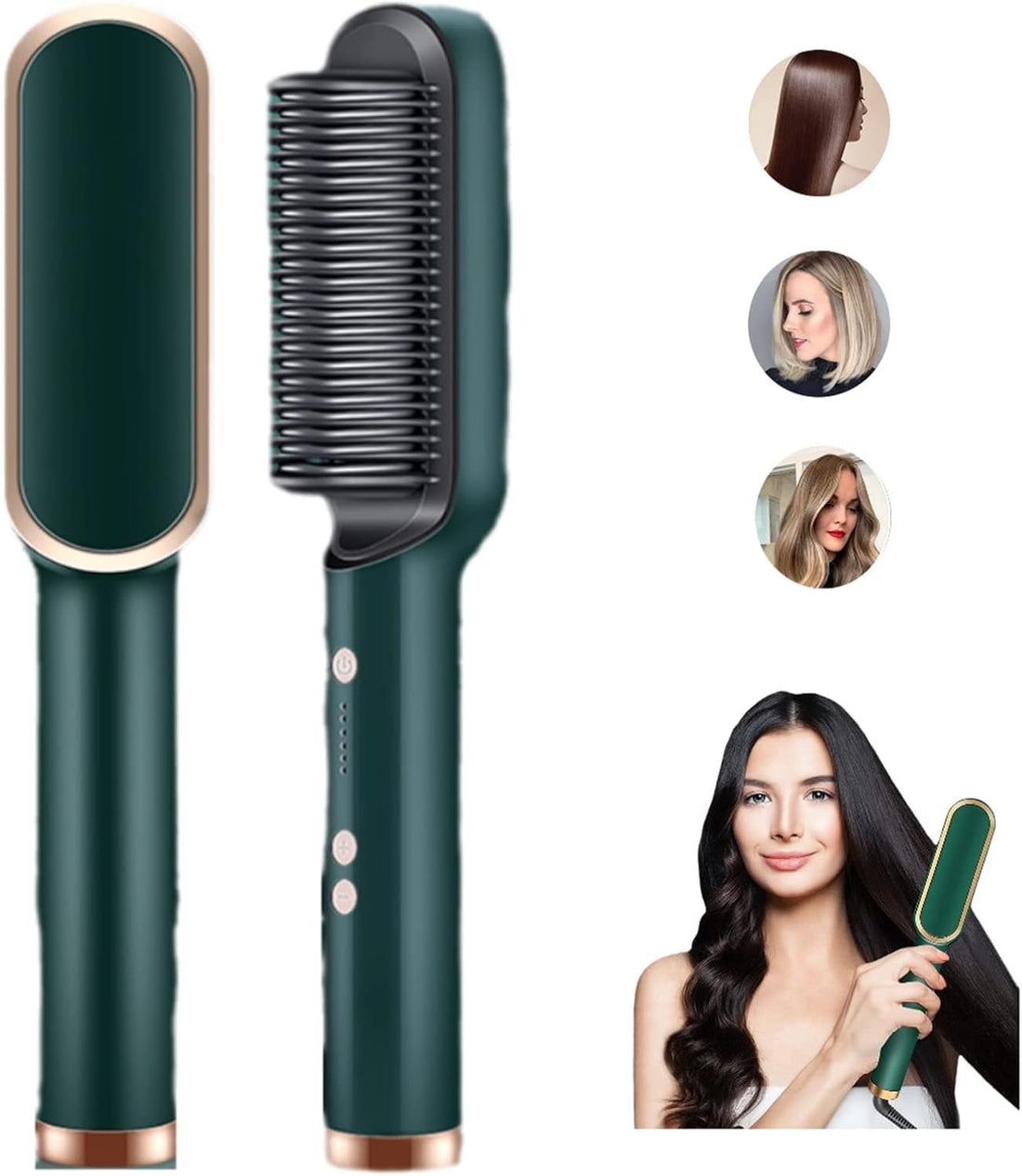 Hair Straightener + Curler Comb
