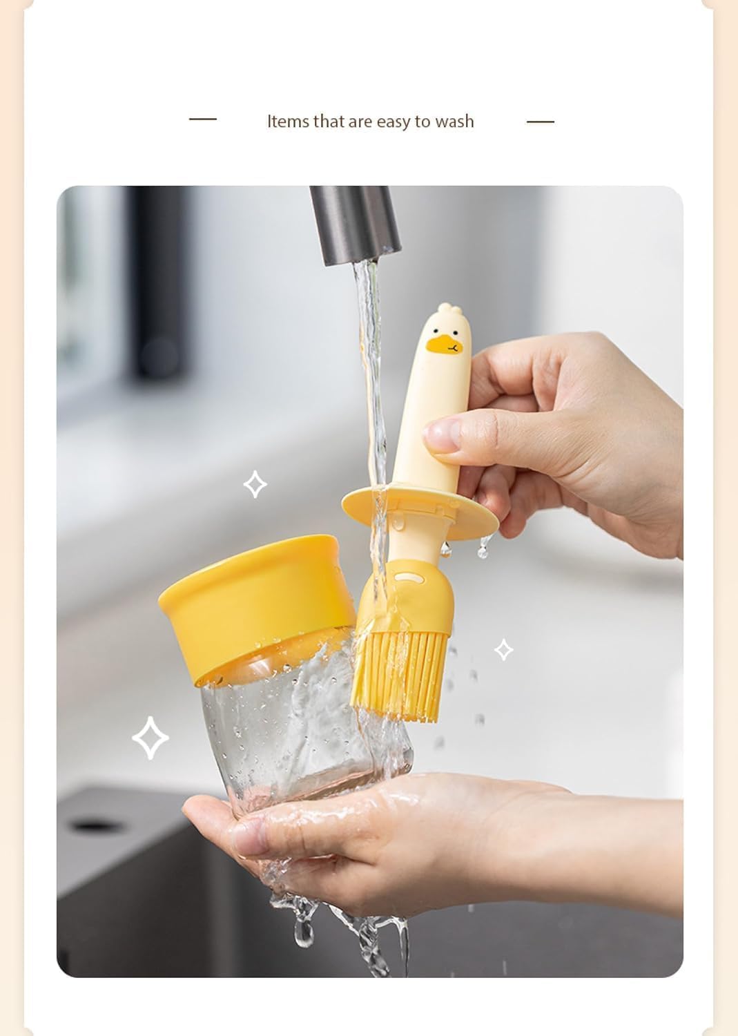 oil dispenser bottle with silicone brush