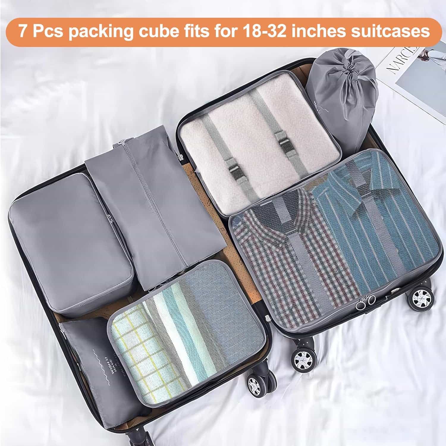 7 Set Packing Cubes for Travel - Makfoul