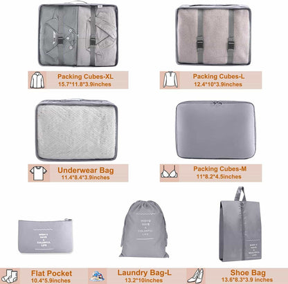 7 Set Packing Cubes for Travel - Makfoul