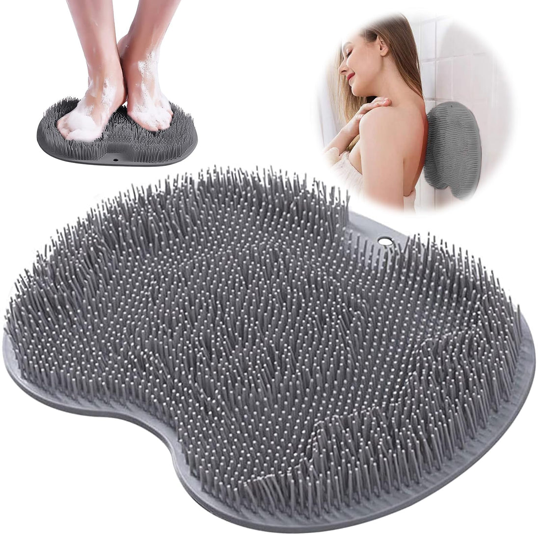 Silicone Shower foot &amp; back scrubber