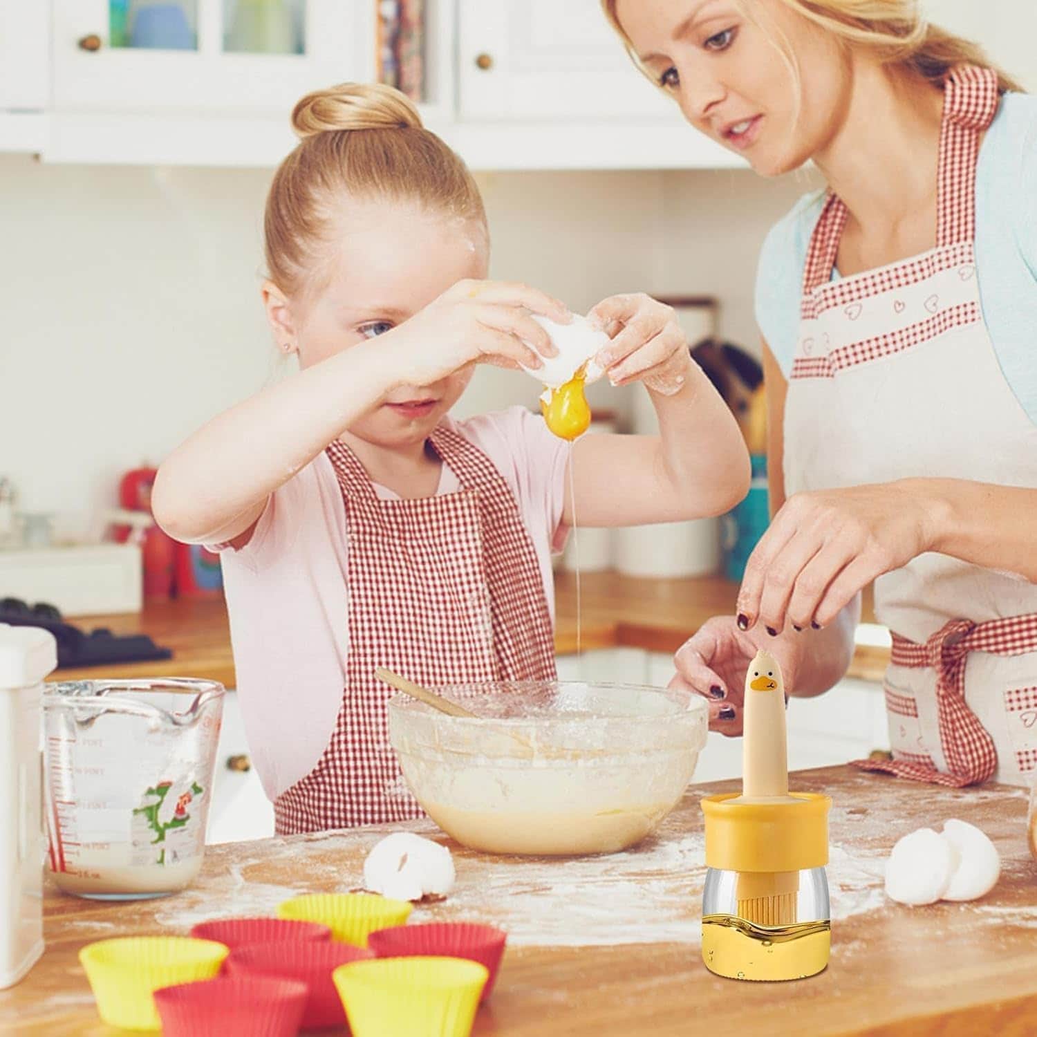 oil dispenser bottle with silicone brush