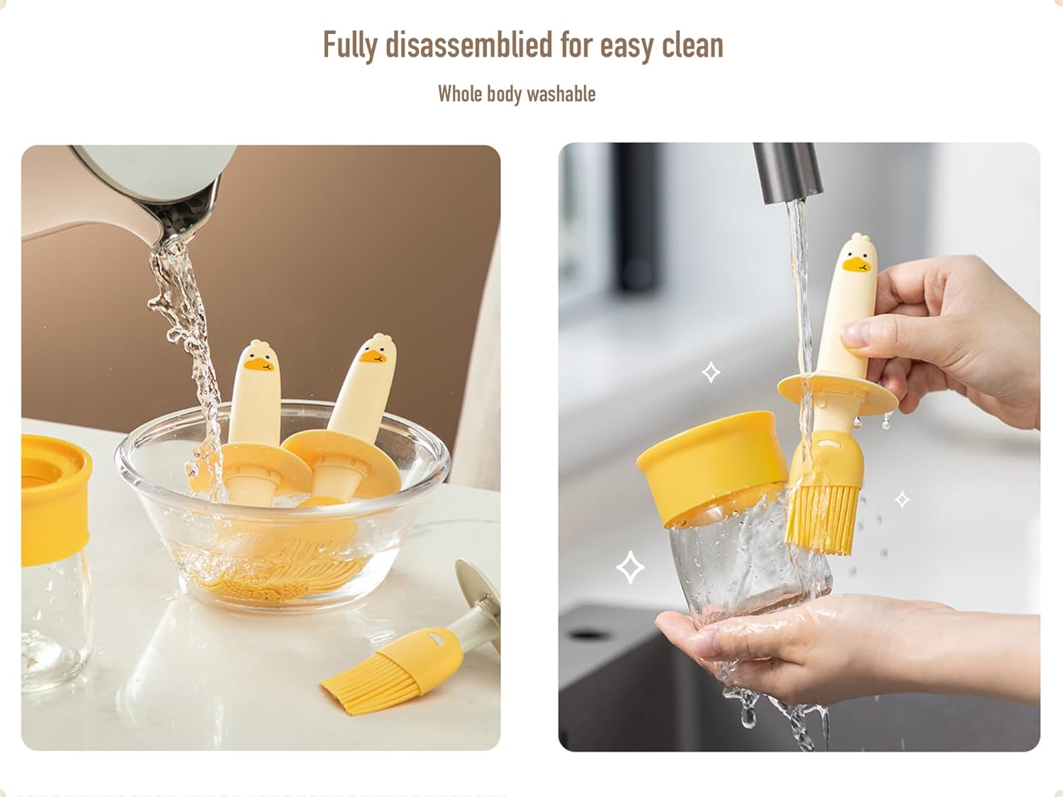 oil dispenser bottle with silicone brush