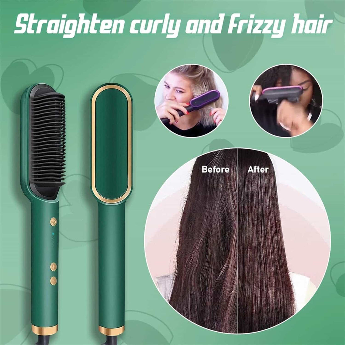 Hair Straightener + Curler Comb