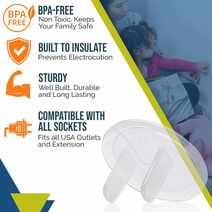 ( 8 pcs ) Baby Safety Outlet Plug Covers - Makfoul