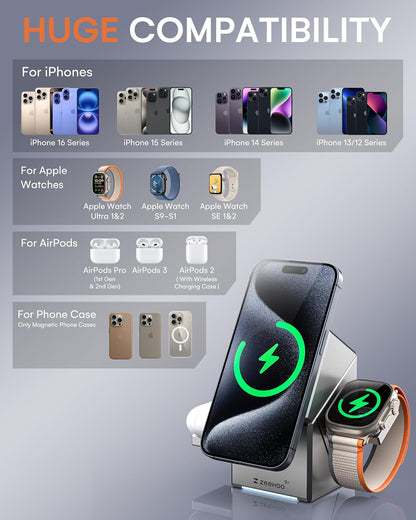 3-in-1 Rotatable Wireless Charger