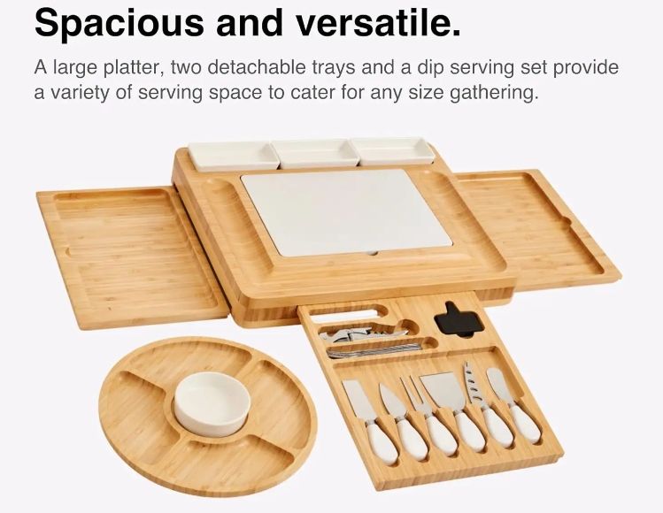 Meat and Cheese Board Set with Charcuterie