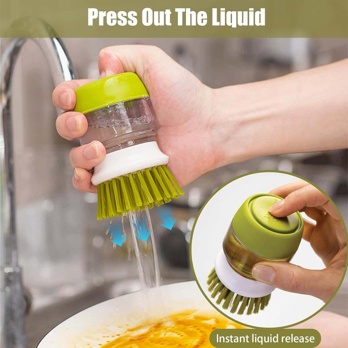 Dish Brush with Soap Dispenser - Makfoul