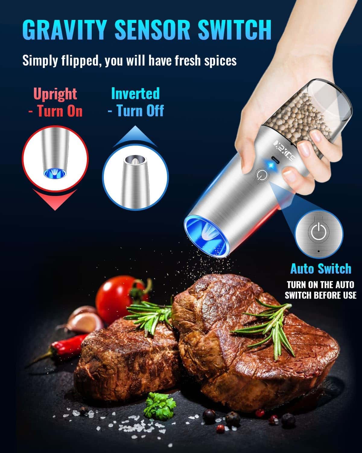 Electric Pepper and Salt Grinder - Makfoul