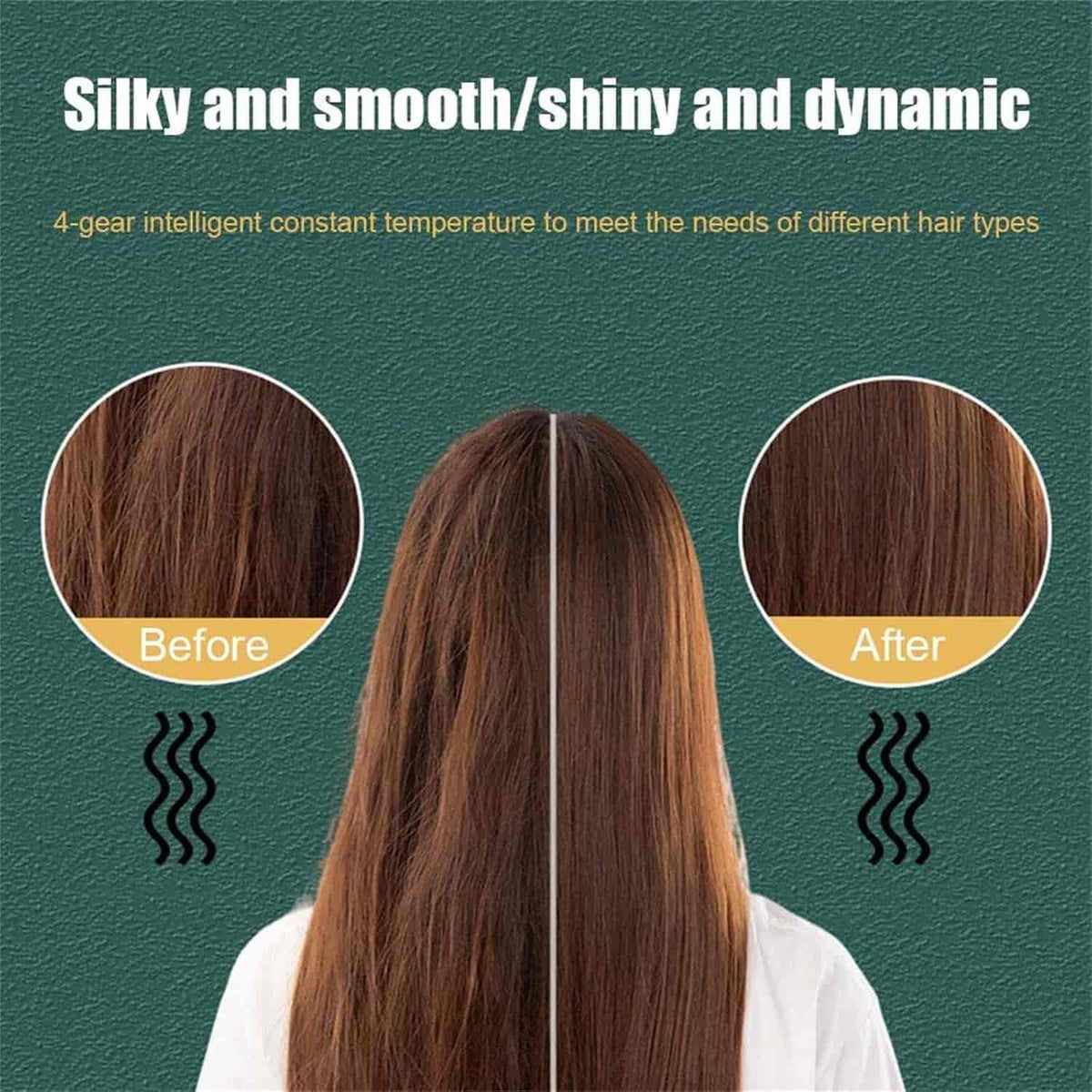 Hair Straightener + Curler Comb - Makfoul