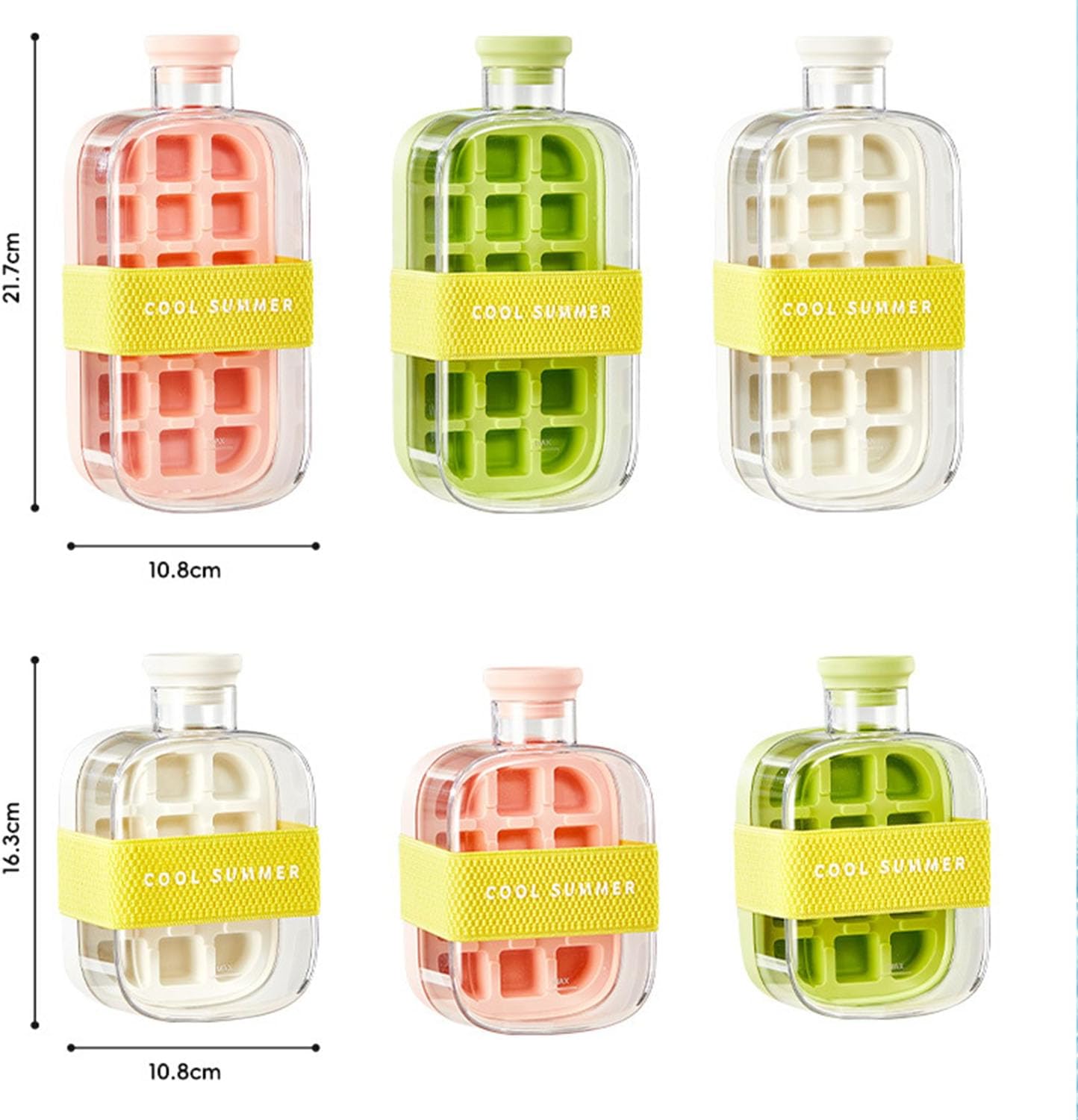 Ice Cube Bottle With Straw - Makfoul