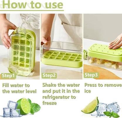 Ice Cube Bottle With Straw - Makfoul