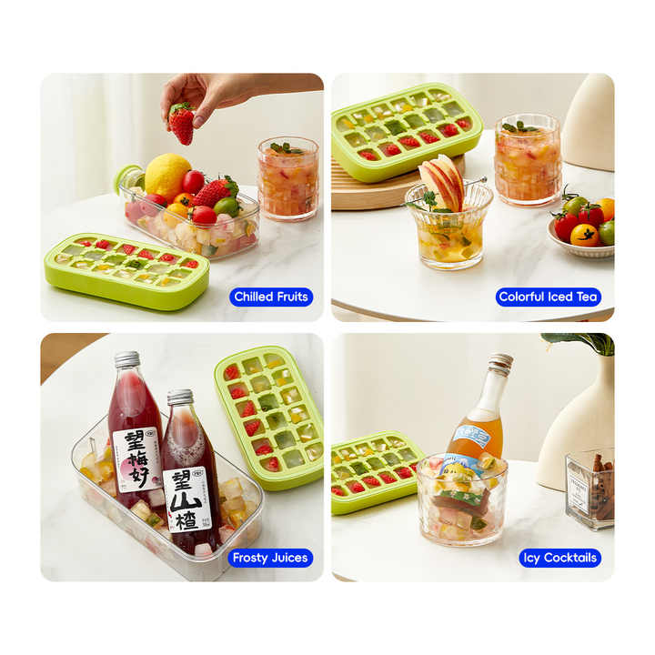 Ice Cube Bottle With Straw - Makfoul