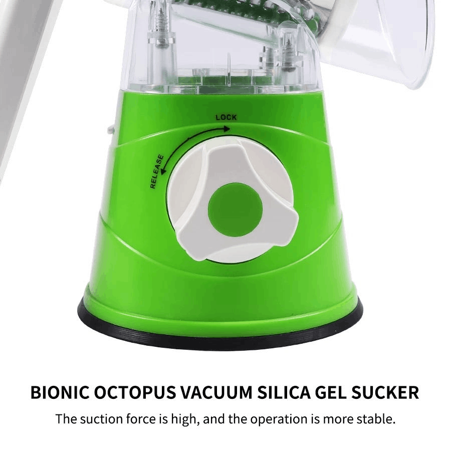 Tabletop Drum 3-in-1 Vegetable Cutter &amp; Rotary Cheese Grater