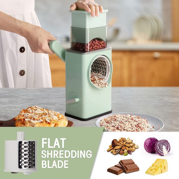 Multifunctional Rotary Vegetable Cutter 3 In 1 Shredder , slicer and grinder