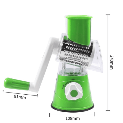 Tabletop Drum 3-in-1 Vegetable Cutter &amp; Rotary Cheese Grater