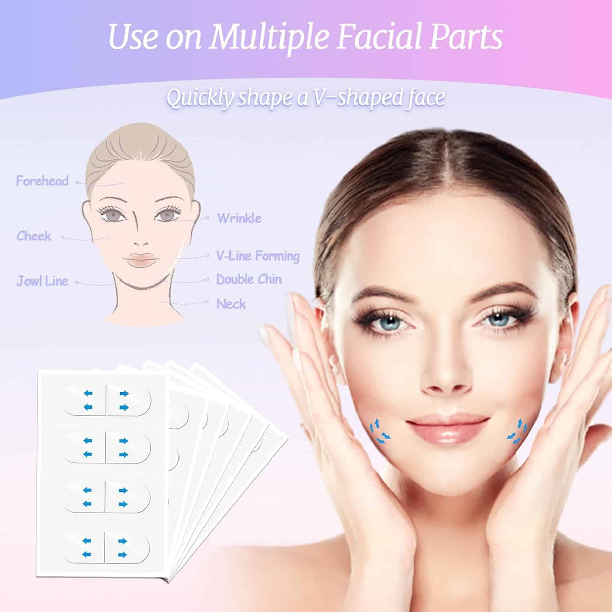 Invisible Face Lifter Tape ( 120 pcs ) - Makfoul
