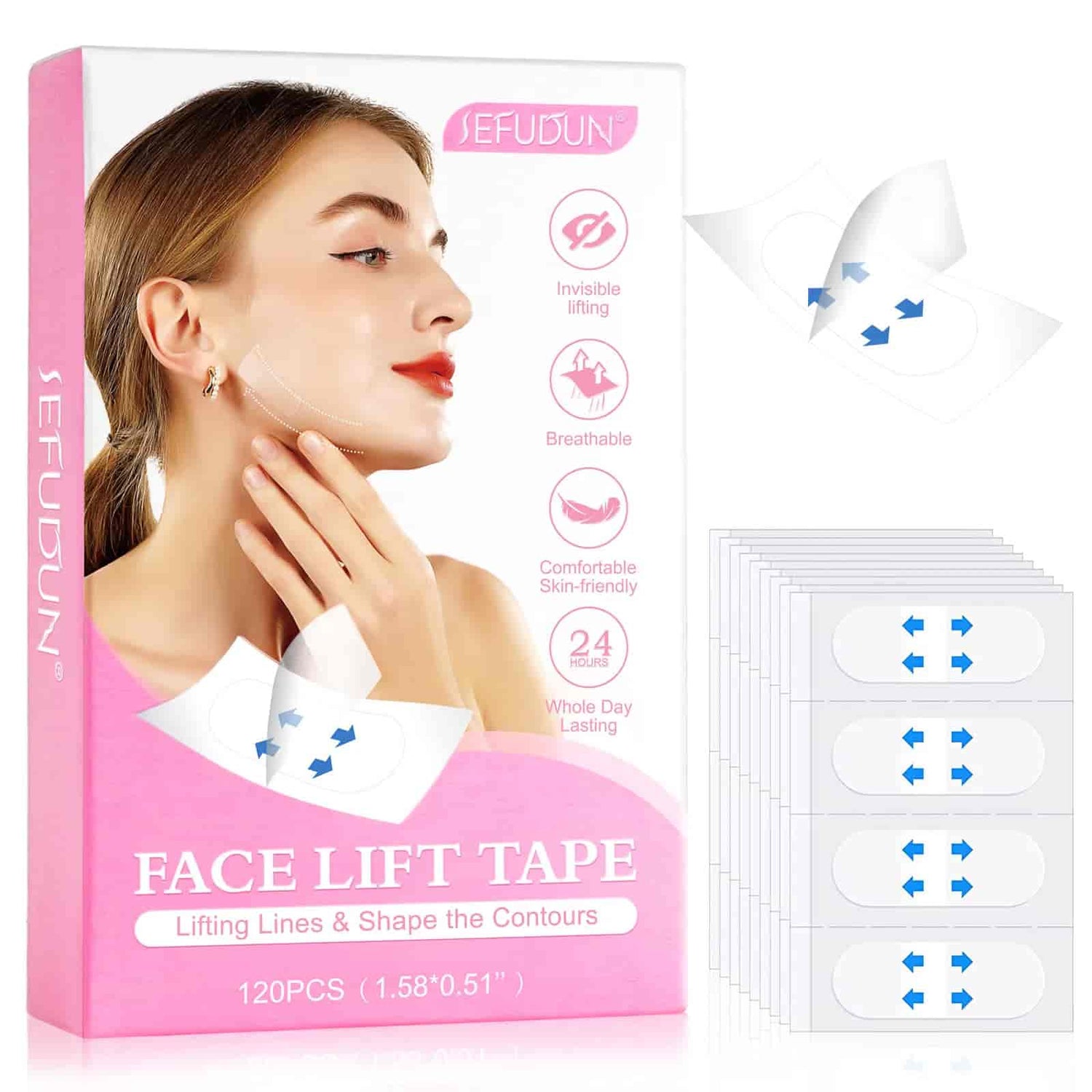 Invisible Face Lifter Tape ( 120 pcs ) - Makfoul