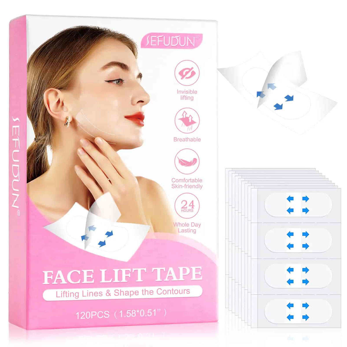 Invisible Face Lifter Tape ( 120 pcs ) - Makfoul