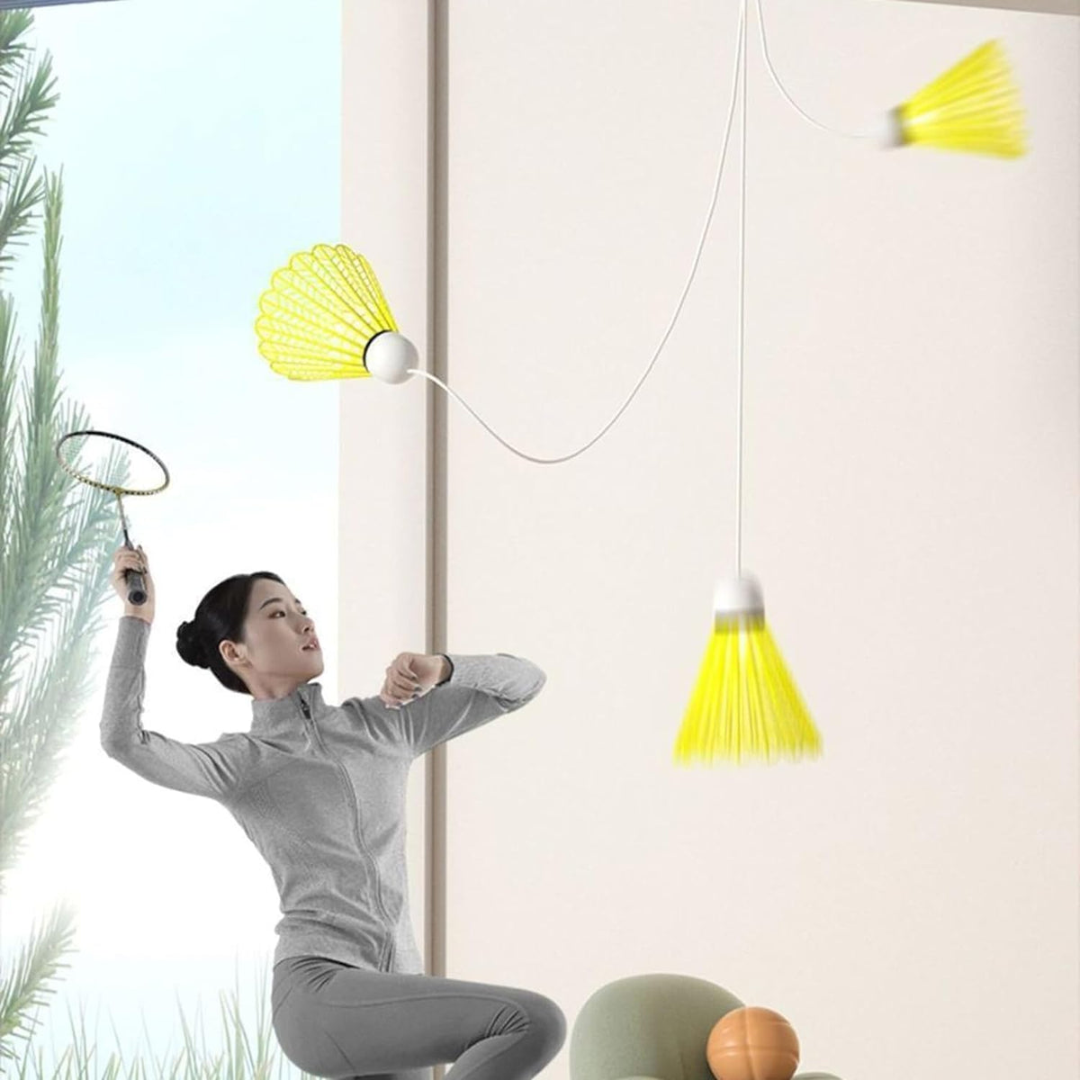 Rebound Badminton Trainer - Makfoul