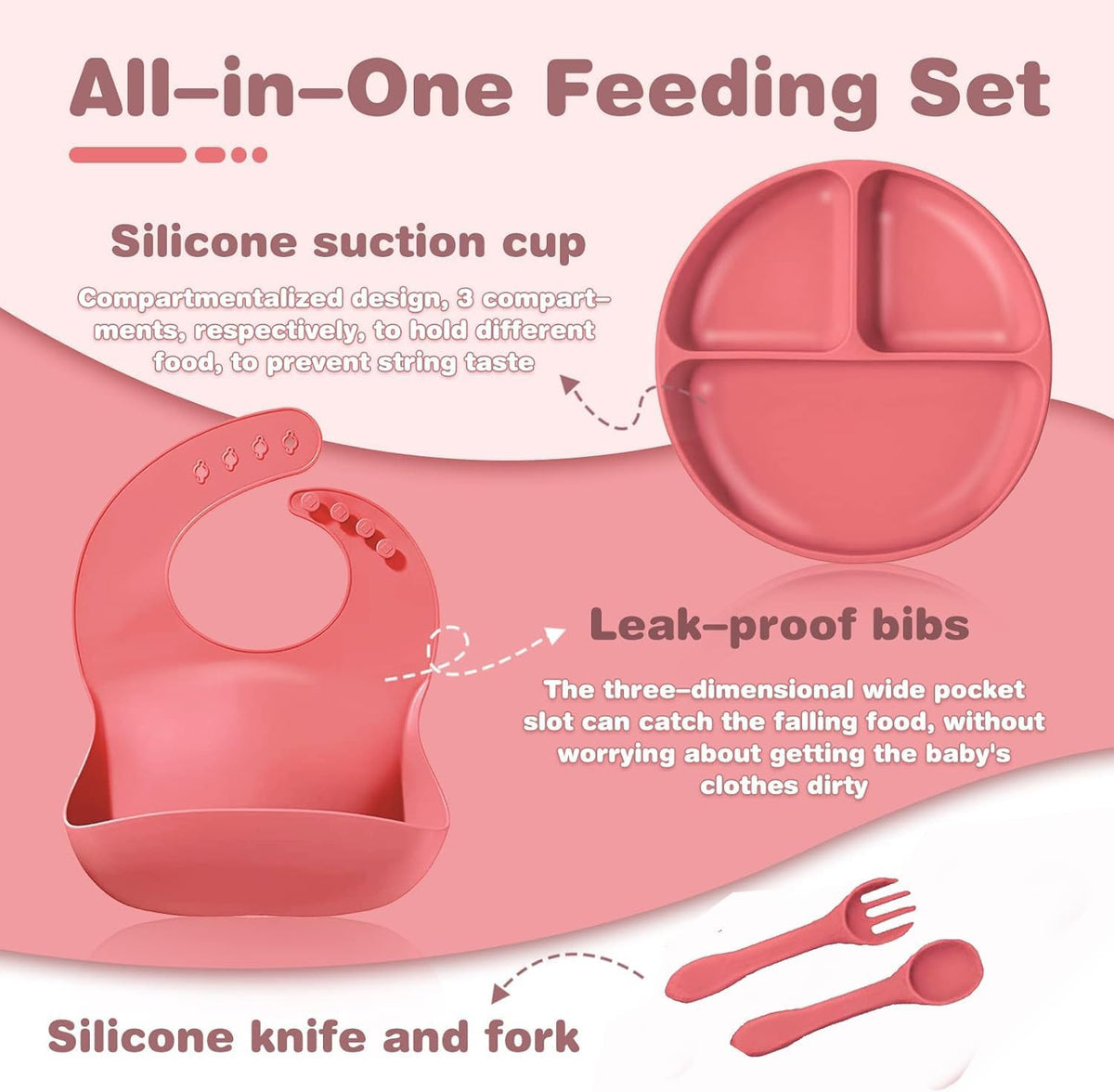 Silicone Baby Feeding Set - Makfoul