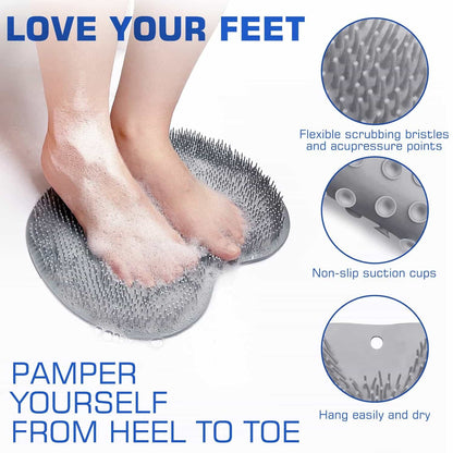 Silicone Shower foot &amp; back scrubber - Makfoul