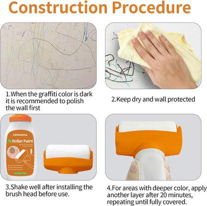 Small Roller Brush Repair ( 500 gram , white ) - Makfoul