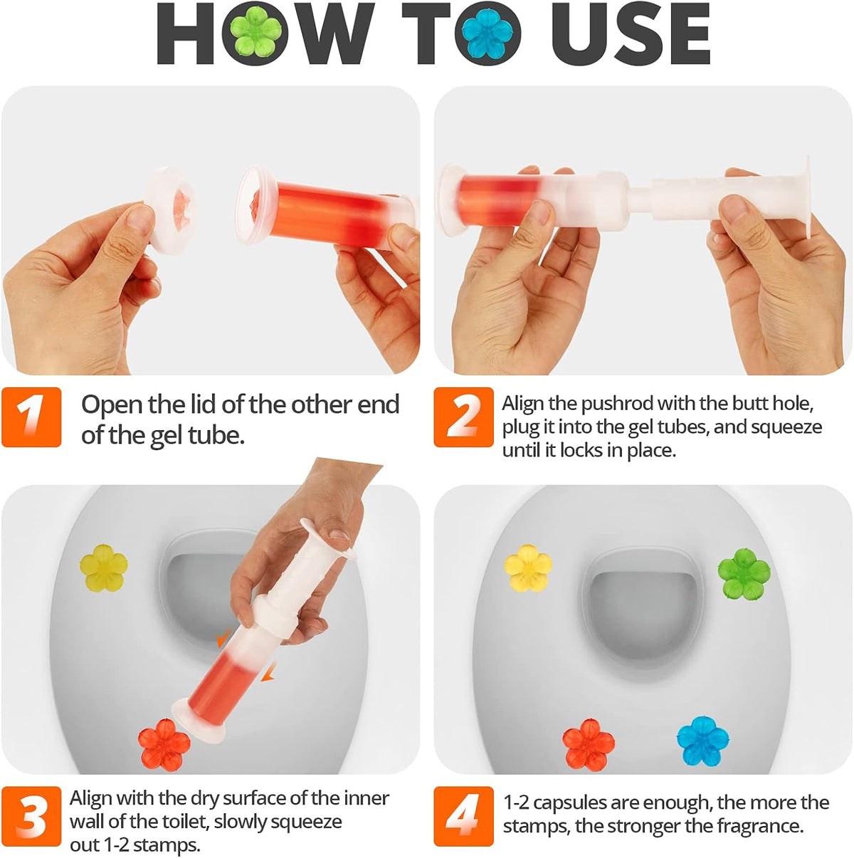 Toilet Gel Stamp ( 16 flowers ) - Makfoul