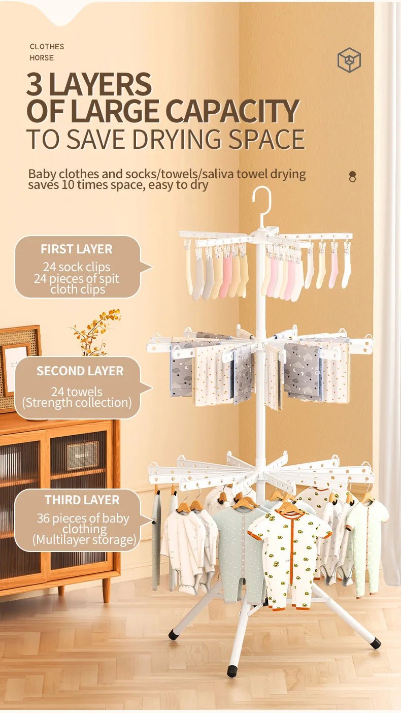 Tripod Clothes Drying Rack - Makfoul