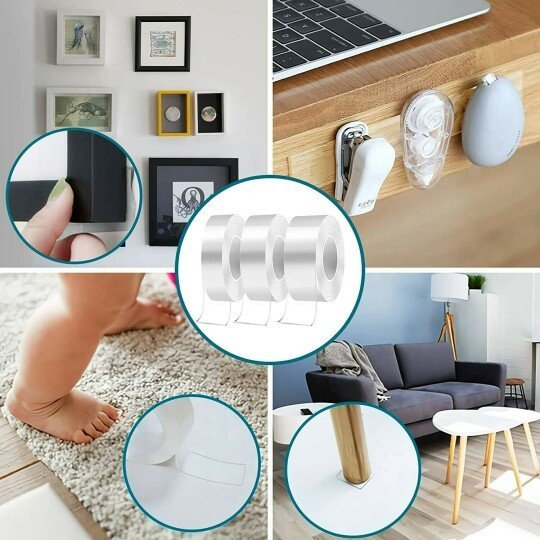 Ultra - Strong Double sided tape ( 5 meter * 2mm ) - Makfoul