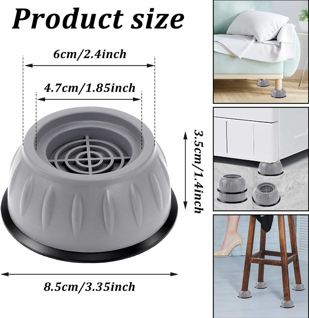 Washing Machine Foot Pads for Anti - Vibration ( 4 pcs ) - Makfoul